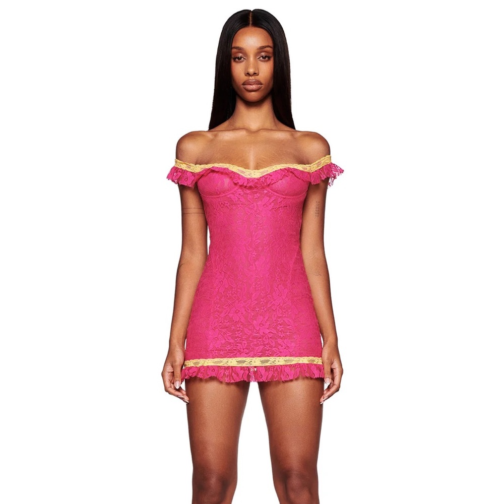 I AM GIA Kandyce Dress in Pink/Yellow